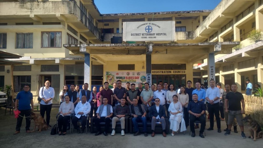 Henok Buchem, Krodi Rhetso and others at the World Rabies Day 2026 in Kohima on September 28. (Morung Photo)